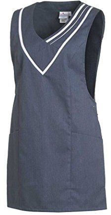 Leiber Überwurfschürze, denimblue/weiß, III