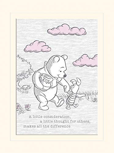 Winnie The Pooh - A Little Consideration, montiert drucken, 30 X 40 cm