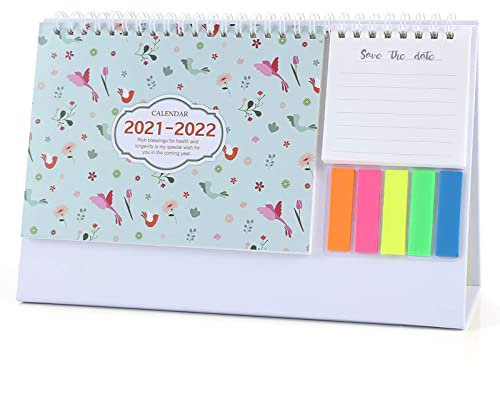 2022 Mini Schreibtischkalender To-Do-Liste T?glicher Memo Kalender für Home Desk Ornaments Flamingo