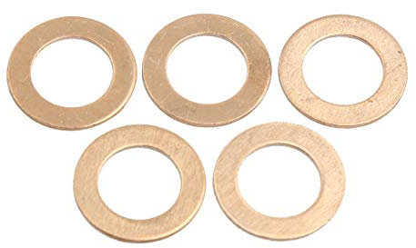 X AUTOHAUX - Arandelas de cobre de 14 mm de diámetro interior con juntas planas de sellado (5 unidades)