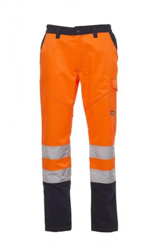 Payper Charter - Pantaloni da Uomo multistagione da Lavoro, Unisex, in Cotone, con Chiusura con Zip, ad Alta visibilità, Tasche Anteriori e Posteriori
