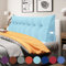 VERCART Rückenkissen Keilkissen Rückenlehne Kissen für Bett Sofa Kopfteil Gepolstert Bettkissen Wandkissen Sofakissen Groß Rueckenkissen Couchkissen Dekokissen Kordsamt Azurblau 200cm