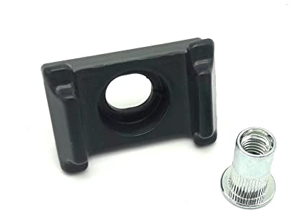 Aluminium Auflagebock mit Niet M8 Zaun Gittermatten Halter 60 x 60 Eckpfosten Befestigung (anthrazit) 10x