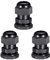 sourcing map PG11 Cable Gland Waterproof Plastic Joint Adjustable Locknut Black for 5mm-10mm Dia Cable Wire 3 Pcs