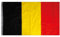 OneTools Belge drapeau 150x90 cm, noir/jaune/rouge, support avec style, adapté à l'extérieur