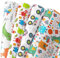 Camkuzon Geburtstags-Geschenkpapier für Jungen, Mädchen, Kinder – 4 niedliche Designs, inklusive Monster, Auto, Dinosaurier-Geschenkpapier für Urlaub, Party, Babyparty, 10 Blatt, 50,8 x 76,2 cm pro
