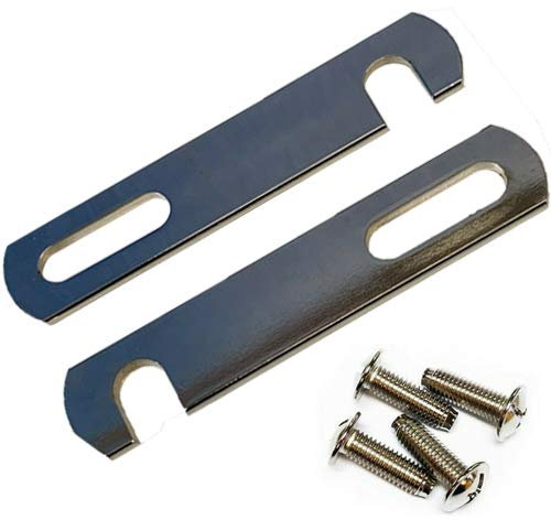 unbeatableoffers Divan Bed Base Link Bars 98mm-200mm Silver Nickle Plated With Screw Fittings (1 Linking Bar With 2 Standard Screws, 98mm)