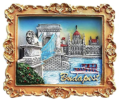 3D-Kühlschrankmagnet, Souvenir, Geschenk, handgefertigt, Heim- und Küchendekoration, Budapest-Kühlschrank-Magnet-Kollektion