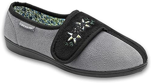 DUNLOP Ladies Slipper Honor II - Black/Grey - UK 8
