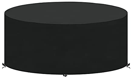 SanGlory Gartenmöbel Abdeckung Wasserdicht Sonneninsel Abdeckung Schwerlast Oxford Gewebe Whirlpool SPA Abdeckung Anti-UV Schutzhülle für Gartentisch Sitzgruppe, Rund (220x71cm)