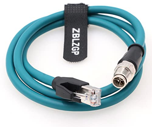 ZBLZGP M12 8 Positionen X-Code Stecker auf RJ45 Cat7e Ethernet-Kabel, geschirmtes Hochgeschwindigkeitsnetzwerk für Cognex Industriekamera, 1 m