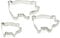 Selecto Bake 3 Stück Bauernhof Schwein Ausstechformen Set Edelstahl Keksstempel Sandwich Cutter Fondant Kuchenform Keks Presse