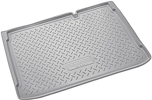 Recambo Gummi Kofferraumwanne Premium passend für Opel Corsa D, Corsa E | BJ ab 2006 | passgenau mit Rand | Grau