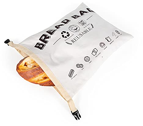 UGBTXLZ Sac à Pain En Pur Coton Réutilisable Pour La Conservation Et La Congélation - Boulangerie, Rangement Alimentaire, Pochon Courses, Filet Baguette Brioche