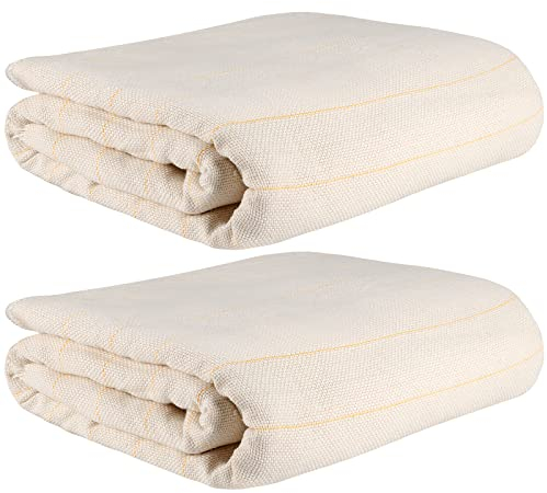 PINGEUI 2 Stück 200 x 200 cm Tufting Tuch mit markierten Linien, große Größe Stanznadel Mönchstuch, Primärteppich Trägerstoff für Stickerei, handgefertigt, DIY Handwerk