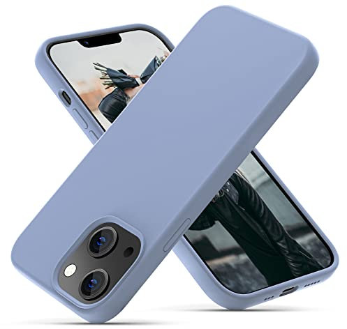 OitiYaa Silicone Case Compatible with iPhone 14 Case 6.1 Inch, Soft Ultra Slim Protective Shockproof Liquid Silicone Phone Case with Anti-Scratch Microfiber Lining, Sierra Blue
