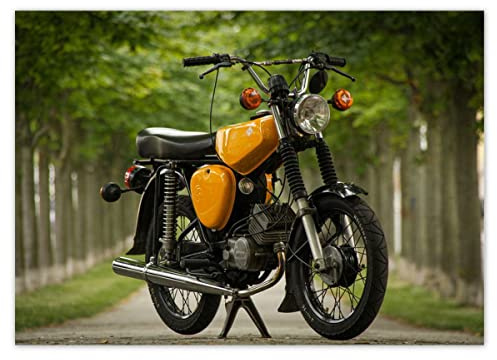 Foto, Poster, Wandkunst, Dekor, 70 x 50 cm, Simson Classic Moped Nr. H10092M_PL1G