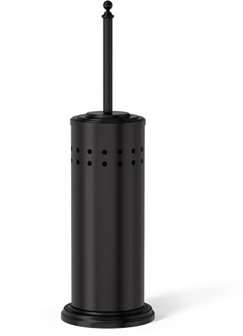 DOWRY Toilet Plunger with Holder for Bathroom Black