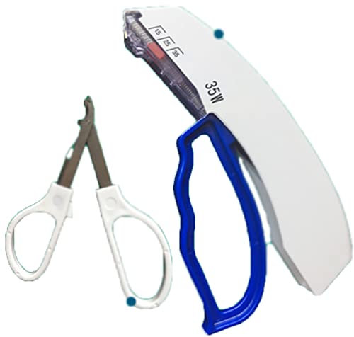 2 Stück Einweg-Hautklammergerät Kit, Klammerentferner Werkzeug, Einweg-medizinische Haut Oberfläche Naht für Outdoor-Camping Notfall Überleben Demo, Erste Hilfe Feld Notfall Tierarzt Ausbildung (b)