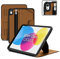 ZUGU CASE iPad 10.9 Hülle 11. / 10. Generation (A16 2025/2022), schlanke Schutzhülle 8 Winkel-Ständer magnetisch, Stifthalter, Auto Sleep/Wake UP [ Cognac Braun ]
