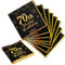 Geburtstag 70 Servietten, 20Stk Schwarze Gold Happy Birthday Servietten 33cm x 33cm Papierservietten für Mann Frau Mädchen Junge Geburtstags Deko Party Supplies Tischdekoration