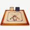 Carrom Board Set offizielle Größe 7 kg - 74cm x 74cm interner Spielbereich - India Hartholz Qualität - Komplettes Set mit Offiziellen Scheiben (Brett Spielbereit)