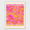 BNGFDV Retro Waves Pink Orange Do What Makes You Happy Canvas Wall Art Funky Trendy Grainy Gradient Poster for Room Aesthetic Inspirational Quotes Abstract Minimalist Prints Decor 30,5 x 40,6 cm