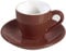 ionEgg Tazza da caffè in porcellana con piattino, tazza da caffè espresso, 80 ml, marrone