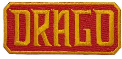 Ivan Drago Aufnäher (8,9 cm), bestickt, zum Aufbügeln oder Aufnähen, Rocky 4 Movie Emblem, Retro-Box-Robe, Turnbeutel, Mütze, Training, Kostüm, Fan, DIY-Geschenk-Patches