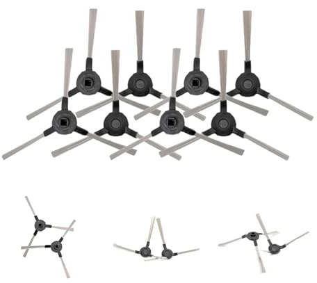 8 piezas de repuesto for Robot aspirador, cepillo lateral. Compatible con Vileda VR ONE Aspiradora Robótica, paño de fregado, cepillo lateral de trapo, pieza de repuesto for barredora, pieza de limpie