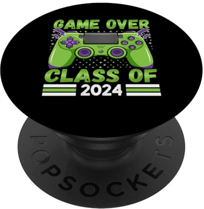 Game Over Class Of 2024 - Classe Of 2024 Graduation Gaming PopSockets PopGrip Interchangeable