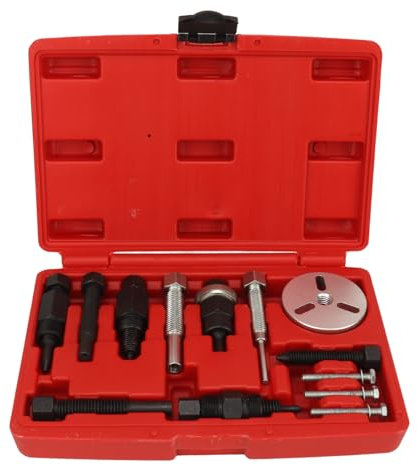 POYHKFD 13 Pezzi Attrezzo Estrattore Puleggia per Attrezzo per Rimozione Frizione AC, Kit di Servizio Frizione per Compressore Aria Condizionata per Autoveicoli, Dispositivo di Rimozione e Installazio