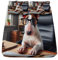 3D Spannbettlaken Lustiges Bullterrier-Arbeits Soft Multi Drucken Bettlaken Set Dekorativer Stoff Bettwäsche Rund-um Elastischer Gummizug - Tiefe Tasche 30 cm Mit 2 Kissenbezügen 80x80cm 120x200cm