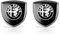 Auto Emblem Aufkleber für Alfa Romeo 147 GT Brera 155 156 159 166 Giulia Mito Giulietta, 3D Auto Logo Aufkleber Kühlergrill Front Motorhaube Kofferraum Abzeichen, Auto Dekoration Ersatz Zubehör