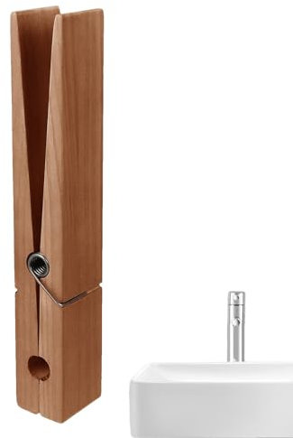 Giant Clothespin Towel Holder, Wooden Giant Clothespins, Large Bathroom Towel Holder Clothes Clips with Spring, Non-Slip Towel Pegs, for Laundry Clothes Photo Displays Crafts