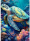 DPHERO DIY Meeresschildkröte Diamant Painting Bilder für Erwachsene Anfänger,5D Koralle Diamond Painting Set,DIY Runde Steine Diamant Kunst Kits,Schildkröte Diamant Painting für Zuhause Dekor 30x40 cm