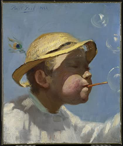 HCOTZHPY Klassische Malerei Leinwand Abstrakt Kunstwerk Wandkunst Bild Druck Der bubble boy von paul peel Weinlese Plakat für Bürodekoration 60x90cm