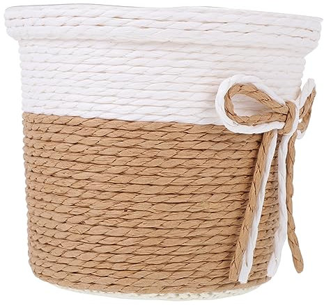 FUNOMOCYA 2pièces Cache-Pots Tissés Papier pour Fleurs Rangement Décoratif Et Pratique pour Plantes Intérieur Et Décoration De Maison
