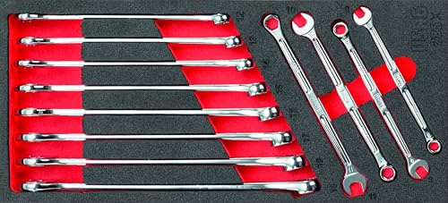 USAG U05191063 - 519 M 285X - Set di chiavi combinate in spugna bicolore assortiti (12 pezzi)