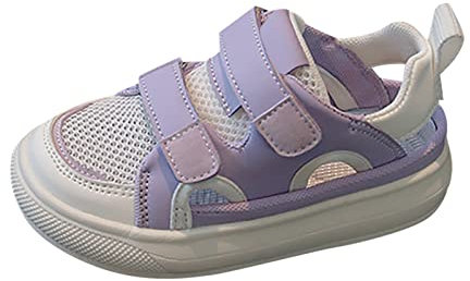Generico Scarpe Con Le Rotelle Stivali Pioggia Bambina 22 Scarpe da tavola in rete per bambini e ragazzi Scarpe da spiaggia in tinta unita Sandali sportivi per Stivali Equitazione (Purple, 24 Toddler)