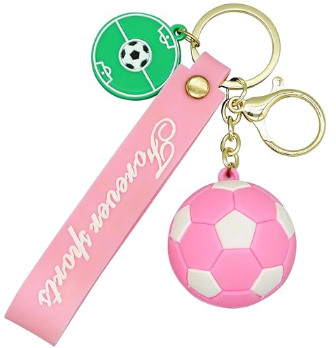 Football Keychain Pendant Novelty Sports Ball Fans Soccer Key Chain Ring Charm for Boys Girls Men Women