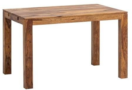 Wohnling Esszimmertisch 120-200 cm Sheesham Massivholz Zeitlos, Küchentisch Verlängerbar, Speisetisch Groß Rechteckig Schlicht, Holztisch Esszimmer