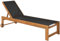 Outsunny Tumbona de Madera de Acacia con Respaldo Ajustable en 4 Niveles Tumbona de Jardín Exterior con Ruedas Carga 160 kg Tumbona para Patio Terraza Balcón Teca y Negro