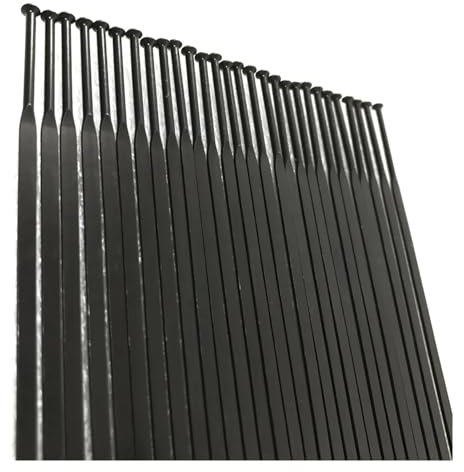 IZHAOGJING Säule PSR 1432 Aero-Speichen, gerader Zug, Edelstahl, Messgerät, 14 G, schwarzes Radteil, Rennrad, 275 mm, 12 Stück