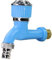 1 voie 2 voies robinet d'eau de jardin balcon 1,27 cm filetage en laiton robinet mural tuyau en plastique connecteur rapide (C x1 pièce)
