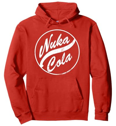 Fallout Video Game Nuka Cola Distressed Round Logo Pullover Hoodie