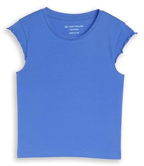 TOM TAILOR Mädchen Kinder T-Shirt mit Wellensaum-Ärmel