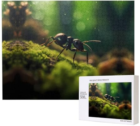 Poezjzw King Of Ameisen-Puzzles für Erwachsene, 500 Teile, Holzpuzzle für Familie, Freunde, Heimdekoration, Wandkunst, 500 x 38 cm