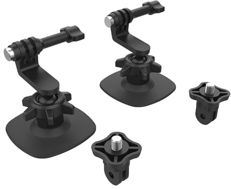 ReaLegend 360° Rotatable Flexible Adhesive Mount for Insta360 X5 Helmet Mount X4 X3 for Go Pro Accessories for Osmo Action Sports Camera Helmet Mount (Pack of 2)