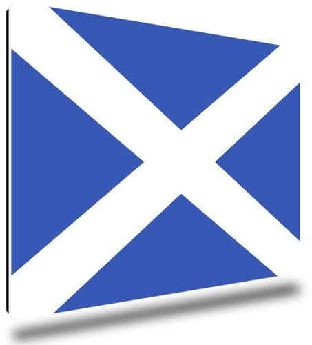 TRIOSK Kühlschrankmagnete Länderflaggen Magnet Flagge Schottland UK Reise Souvenir Geschenk für Reiseliebhaber Weltenbummler Kühlschrank stark eckig groß 85x55 mm